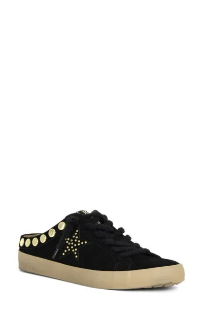 Shushop Pia Studded Sneaker Mule In Black