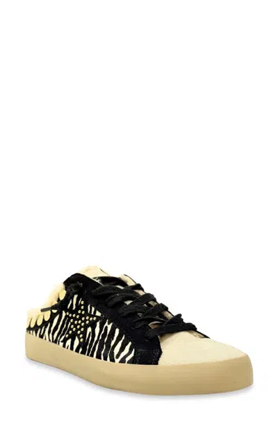 Shushop Pippa Faux Shearling Trim Sneaker Mule In Multi