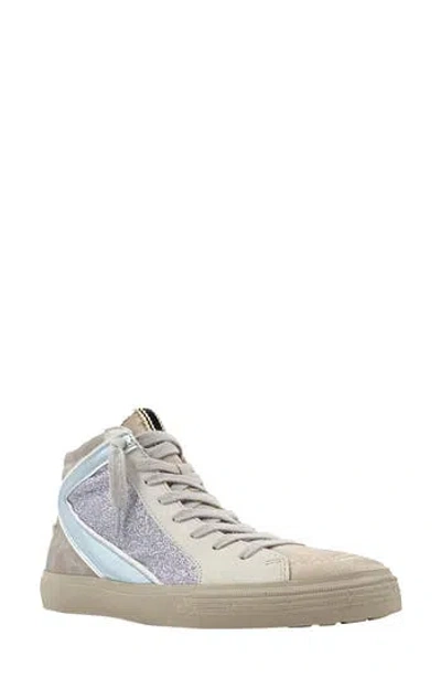 Shushop Rooney High-top Sneaker In Pewter Distressed