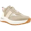 Shushop Serafina Sneaker In Gold Snake