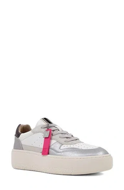 Shushop Sheena Platform Sneaker In Silver
