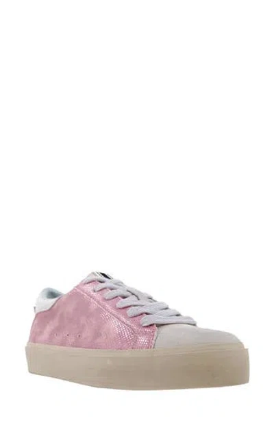 Shushop Sienna Low Top Sneaker In Pink Snake