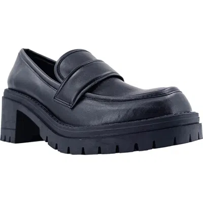 Shushop Tahiti Platform Loafer In Black