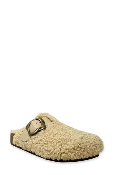 Shushop Teagan Faux Fur Clog In Taupe Fur
