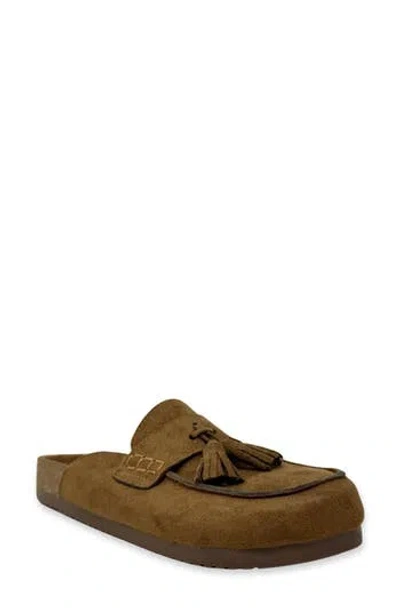 Shushop Terry Faux Suede Clog In Brown