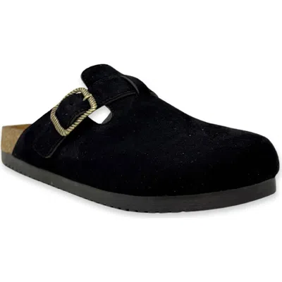 Shushop Trudy Faux Leather Clog In Black