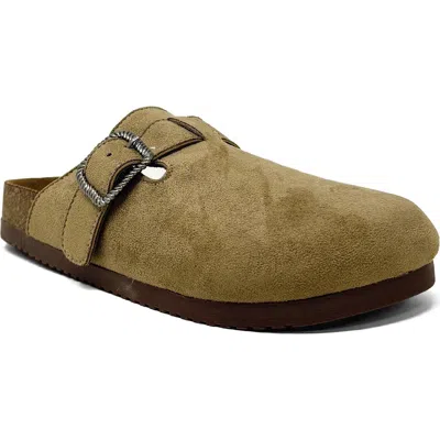Shushop Trudy Faux Leather Clog In Taupe