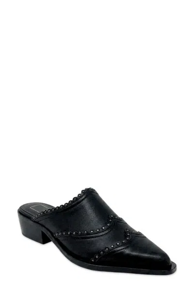 Shushop Tucson Faux Leather Mule In Black