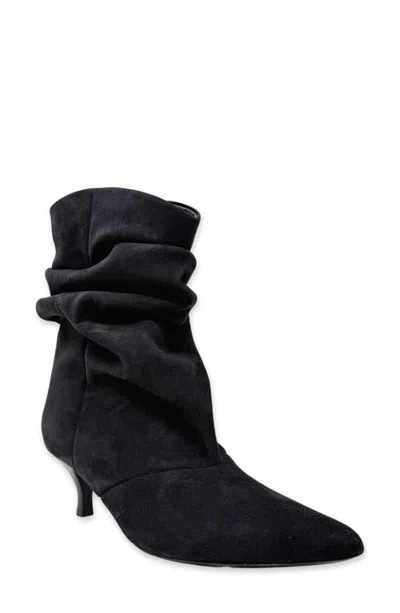 Shushop Venetia Slouchy Faux Leather Bootie In Black