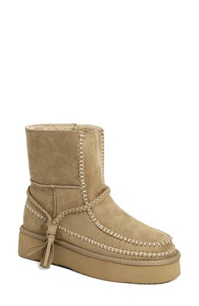 Shushop Winona Faux Leather Bootie In Natural