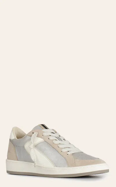 Shushop Women's Salma Beige & Metallic Silver Almond Toe Casual Shoes In Multi