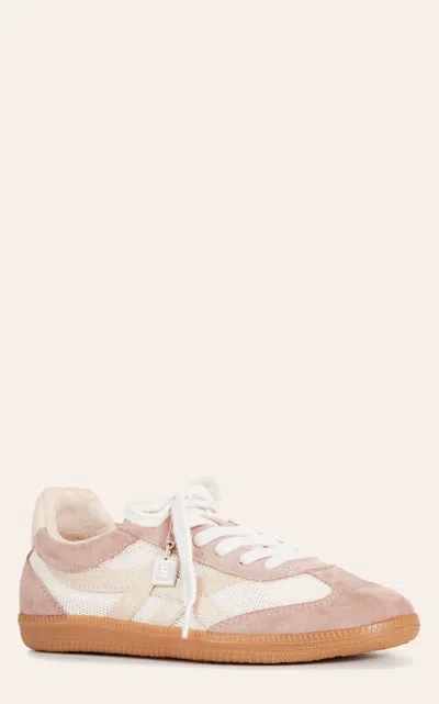 Shushop Women's Sasha Taupe Faux Suede Sneakers In Multi