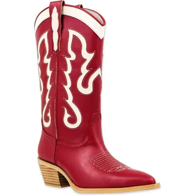 Shushop Yaya Western Boot In Red