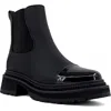 Shushop Zeina Lug Sole Chelsea Boot In Black
