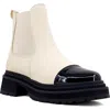 Shushop Zeina Lug Sole Chelsea Boot In Neutral