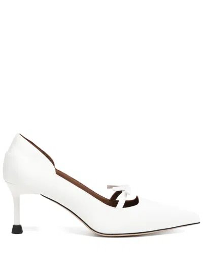 Shushu-tong 80mm Pointed-toe Pumps In White