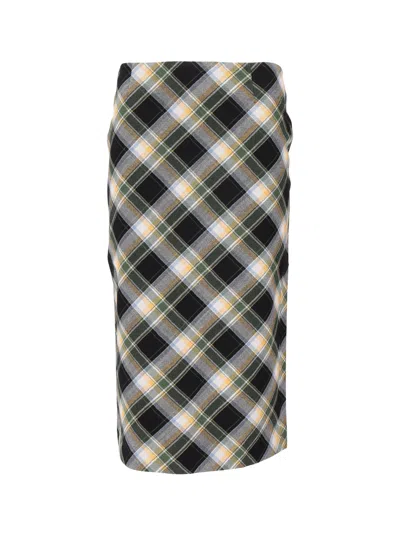 Shushu-tong Shushu Tong Back Slit Straight Skirt In Animal Print