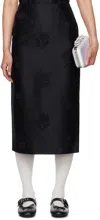 Shushu-tong Black Appliqué Midi Skirt In Ba100 Black
