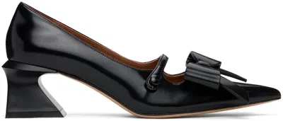 Shushu-tong Black Bow Heels In Ba100 Black