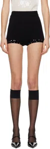 Shushu-tong Black Knitted Shorts In Ba100 Black