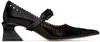 Shushu-tong Black Lace Pointy Toe High Heels In Ba100 Black