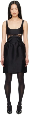 Shushu-tong Lace-embellished Mini Dress In Ba100 Black