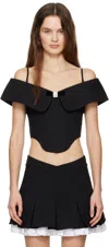 Shushu-tong Ruffled-trim Pleated Miniskirt In Ba100 Black