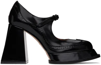 Shushu-tong Black Oxford High Heels In Ba100 Black