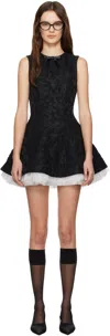 Shushu-tong Black Puffy Sleeveless Minidress In Ba100 Black