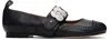 Shushu-tong Black Round-toe Ballerina Flats In Ba100 Black