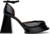 Shushu-tong Black Square Toe Heels In Ba100 Black