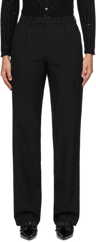 Shushu-tong Black Straight-leg Trousers In Ba100 Black