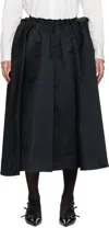 Shushu-tong Black Vintage Irregular Miniskirt In Ba100 Black
