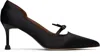 Shushu-tong Black Vintage Pointed-toe Heels In Ba100 Black