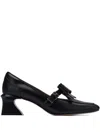 Shushu-tong Bow Buckle Leather Pumps In Black