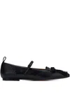 Shushu-tong Bow-detail Ballet Flats In Black