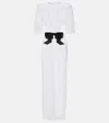 Shushu-tong Bow-detail Cotton-blend Lace Gown In White