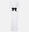 Shushu-tong Bow-detail Cotton-blend Lace Gown In White
