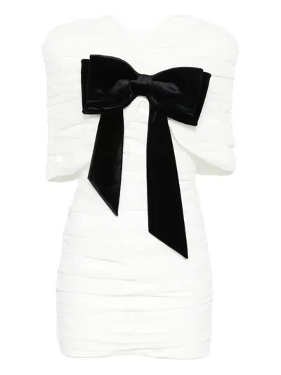 Shushu-tong Bow-detail Mini Dress In White