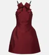 Shushu-tong Bow-detail Minidress In Burgundy