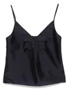 Shushu-tong Navy Bow Tie Sling Top In Black