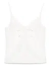 Shushu-tong White Bow Tie Sling Top In White