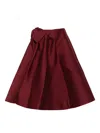 Shushu-tong Bow-embellished Midi Skirt In Red