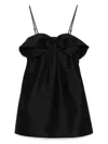 Shushu-tong Schulterfreies Minikleid Mit Schleifendetail In Black