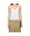 Shushu-tong White Bow Tie Sling Top In White