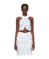 Shushu-tong White Crossover Bow Camisole In White