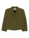 Shushu-tong Button-down Lapel Jacket In Green