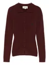 Shushu-tong Button-up Knit Cardigan In Red