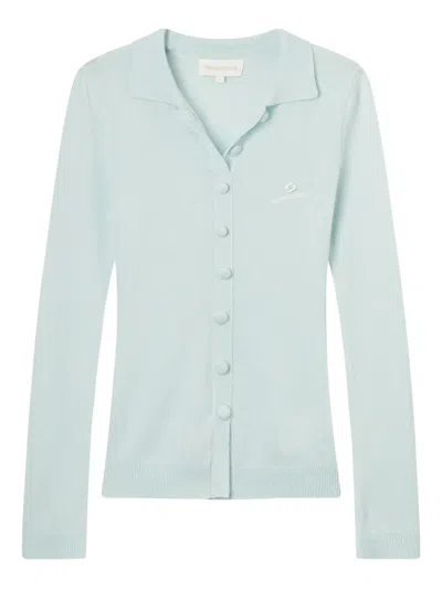 Shushu-tong Buttoned Collared Cardigan In Blue