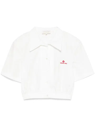 Shushu-tong Cotton Cropped Shirt In Weiss